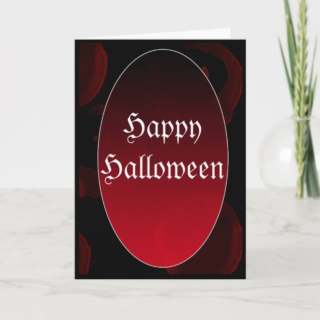 Gothic vampyr HappyHalloween Kort (Framsida)