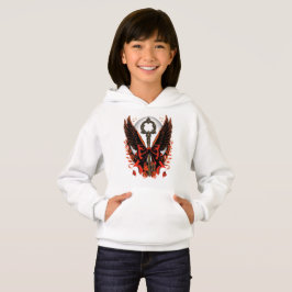 Gothic Velvet Bow Nyckel med Vingar & Måne T Shirt