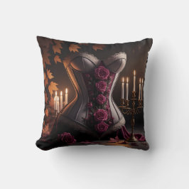 Gothic Victorian Corset Lila Ro höst Kudde