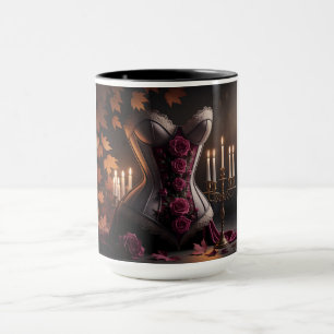 Gothic Victorian Corset Lila Ro höst Mugg