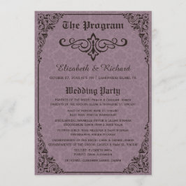 Gothic Victorian Damask Wedding Program