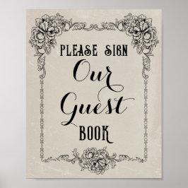 Gothic Victorian Editable Party Event Sign Poster
