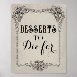 Gothic Victorian Editable Party Event Sign Poster