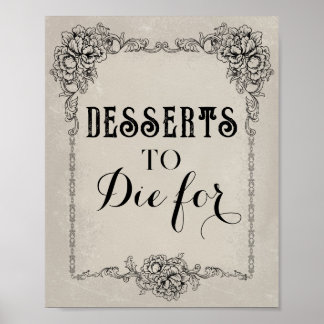 Gothic Victorian Editable Party Event Sign Poster