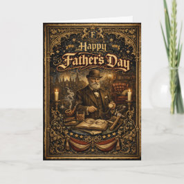 Gothic Victorian Gentleman Fathers Day Helgkort