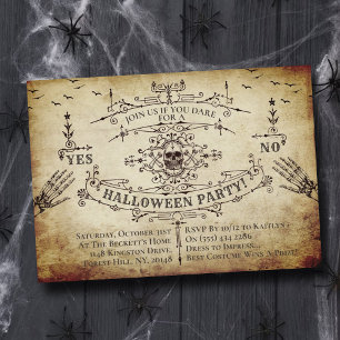Gothic Victorian Halloween Inbjudningar