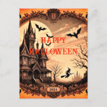 Gothic Victorian Haunted House Happy halloween