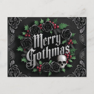 Gothic Victorian-juldesign - Mörk Elegance Helg Vykort
