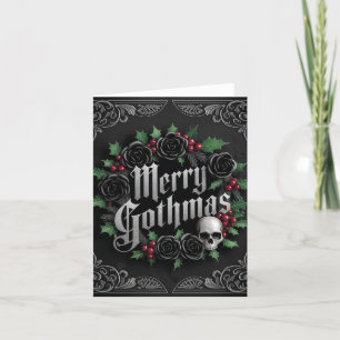 Gothic Victorian-juldesign - Mörk Elegance Helgkort