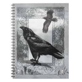 Gothic Victorian Raven Fantasy Art Anteckningsbok