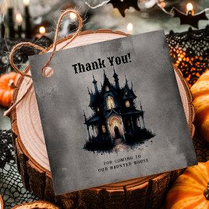 Gothic Victorian Spökhus Halloween Tack Gåvor Etiketter