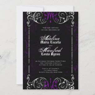 Gothic Victorian Spooky Wedding bjudes in Inbjudningar