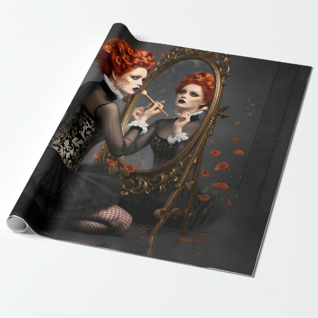 Gothic Vintage Art Design Presentpapper (Utrullad)