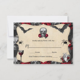 Gothic Vintage Halloween Bröllop OSA Card