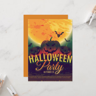 Gothic Vintage Halloween Födelsedagsfest Inbjudningar