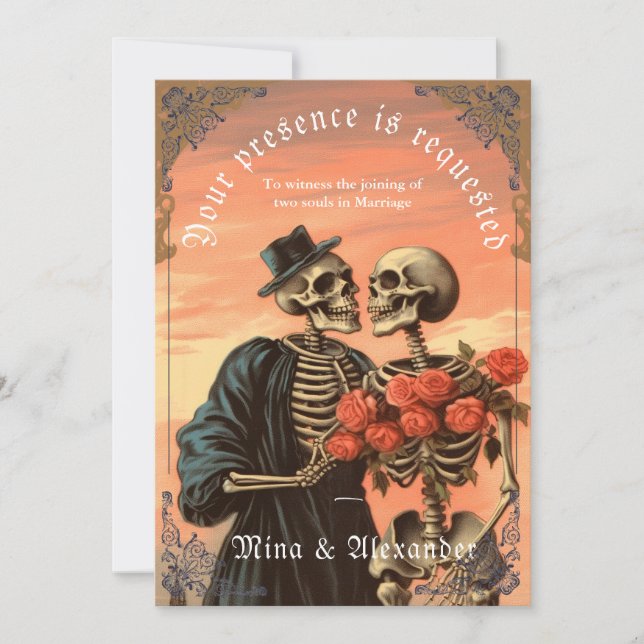 Gothic Vintage Skeleton par QRC Bröllop (Framsida)