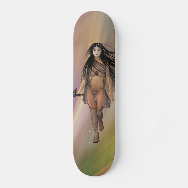 Gothic Warrior Art Skateboard Bräda 19,5 Cm (Framsida)