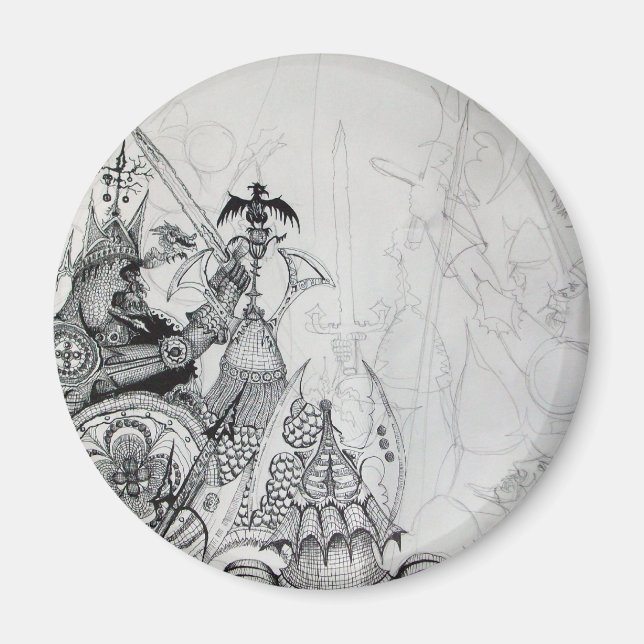 GOTHIC WARRIORS,Barbarian Knight,Fantasy Magnet (Framsidan)