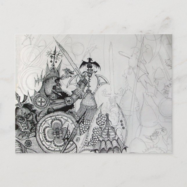 GOTHIC WARRIORS,Barbarian Knight,Fantasy Vykort (Framsida)