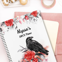 Gothic Watercolor Ro Raven Monogram Calendars