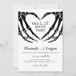Gothic Wedding bjudande, Halloween Bröllop Inbjudningar