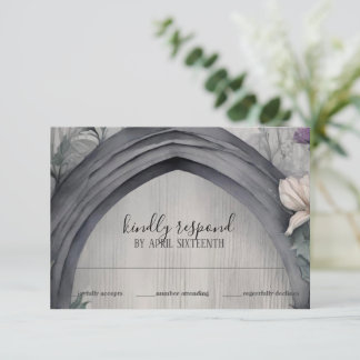 Gothic White Blommigt Arch Pagan Handfasteing OSA Kort