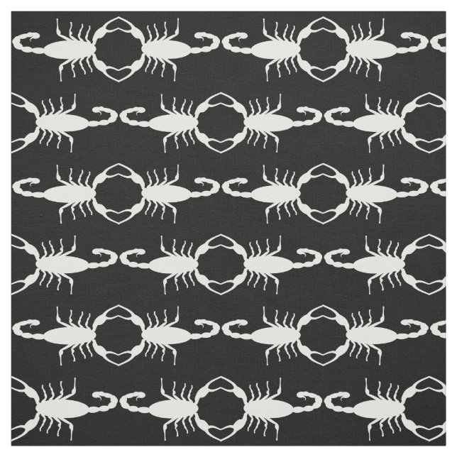 Gothic White Bröllop Scorpions Anpassningsbar Patt Tyg (Provkarta)