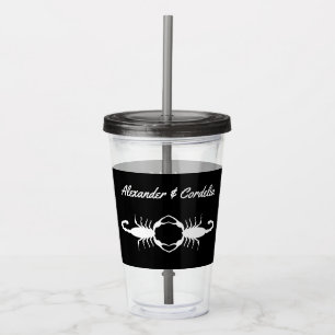 Gothic White Bröllop Scorpions Anpassningsbar Take Away Mugg