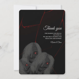 Gothic White ghosts - Dark Moody Halloween Tack Kort