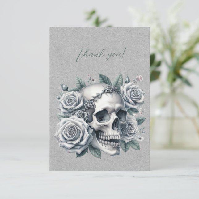 Gothic White Skull Krona i Ro Tack (Stående Fram)
