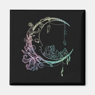 Gothic Wicca Crescent Pastel Goth Måne Magnet