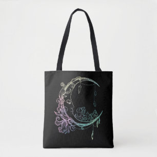 Gothic Wicca Crescent Pastel Goth Måne Tygkasse
