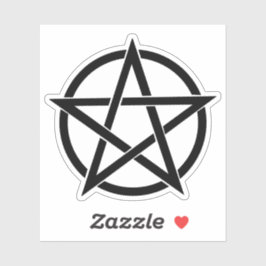 Gothic Wicca Pentagram Elegant Vinyl Cutout Klistermärken