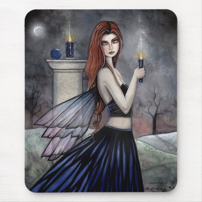 Gothic Wiccan Fairy Mousepad av Molly Harrison Musmatta (Framsidan)