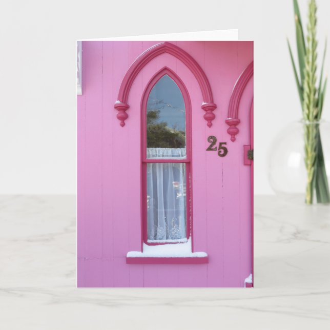 Gothic Window och Snö - Martha's Vineyard Kort (Framsida)