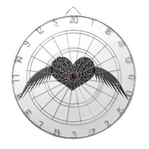 Gothic Winged Kärlek Heart Dart Board Piltavla