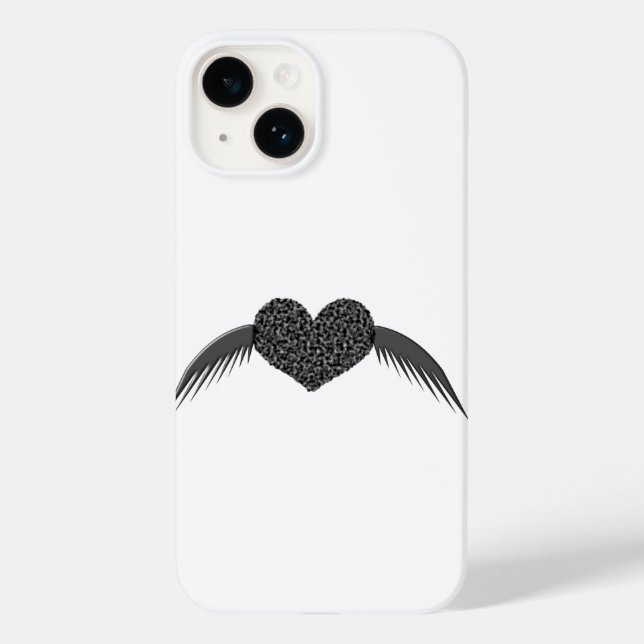 Gothic Winged Kärlek Heart iPhone 5 Fodral (Baksida)