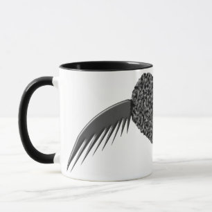 Gothic Winged Kärlek Heart Mugg