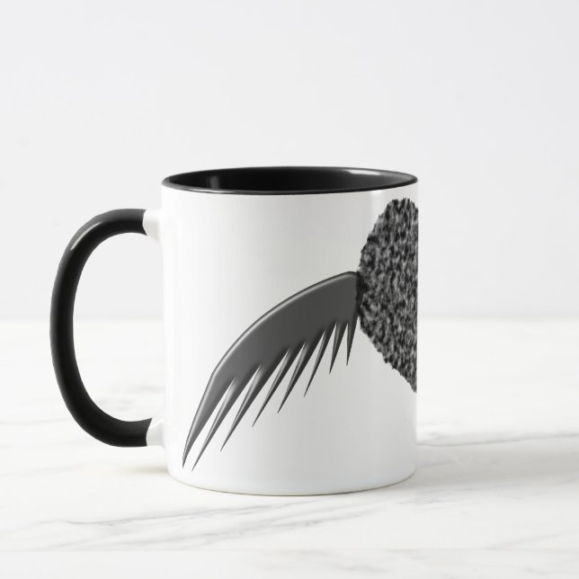Gothic Winged Kärlek Heart Mugg (Vänster)