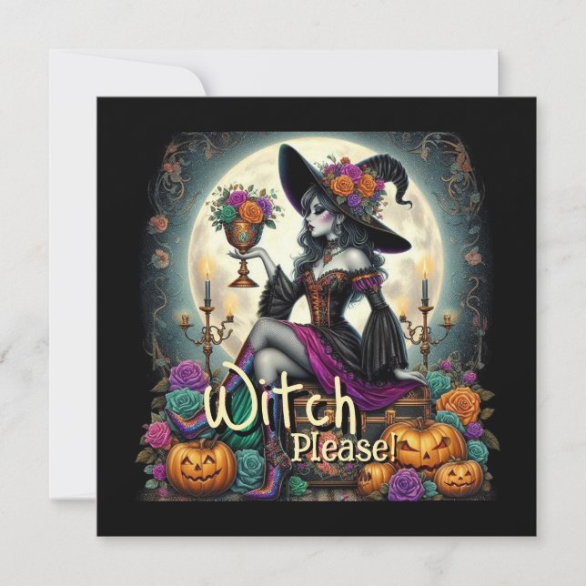 Gothic Witch Halloween Fantasy Art Matkasse (Framsida)