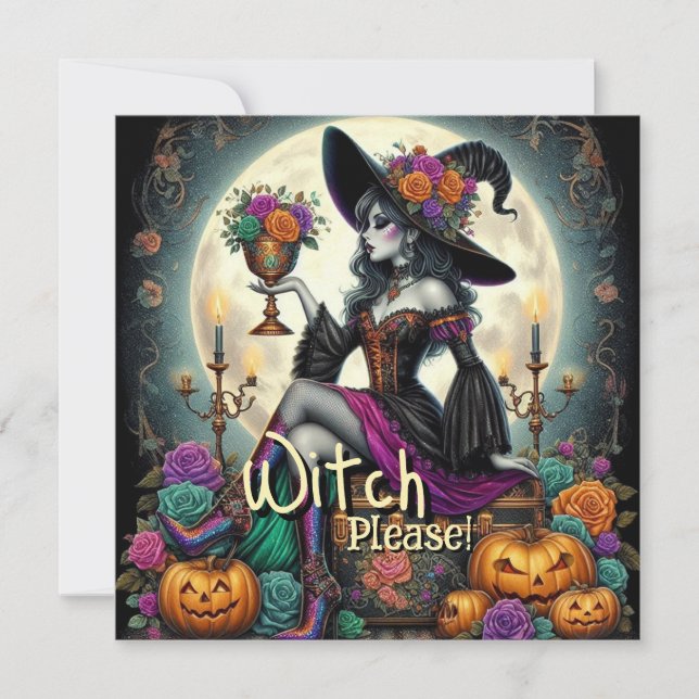 Gothic Witch Halloween Fantasy Art Matkasse (Framsida)