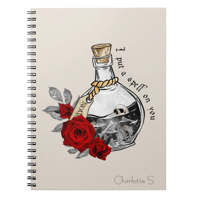 Gothic Witch Kärlek Potion Anteckningsbok (Framsidan)