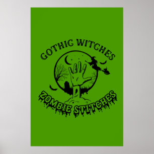 Gothic Witches Zombie Stitches Poster (24x36)