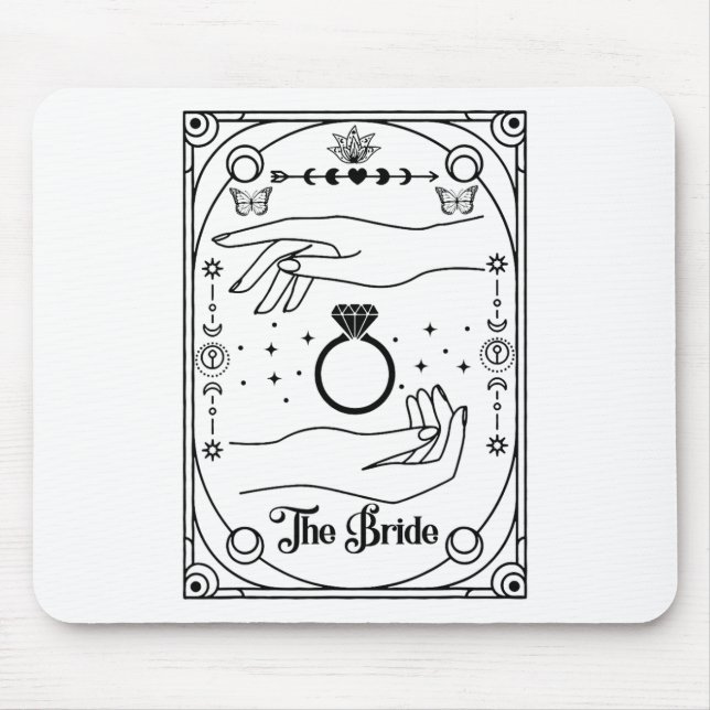 Gothic Witchy Bride Coven Tarot Halloween Bachelor Musmatta (Framsidan)