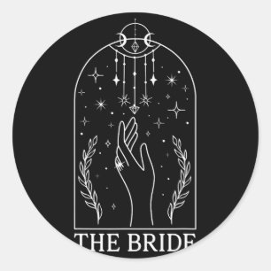 Gothic Witchy Bride Coven Tarot Matching Bachelore Runt Klistermärke
