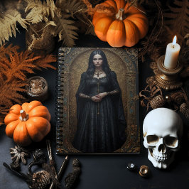 Gothic Woman i Ornate Ram Anteckningsbok