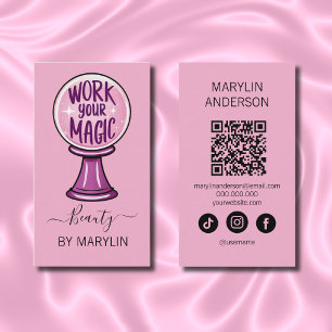 Gothic "Work Your Magic" Beauty and Makeup Visitkort