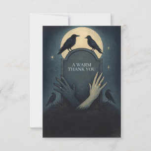 Gothic Zombie Raven Bröllop Romantic Tack Kort