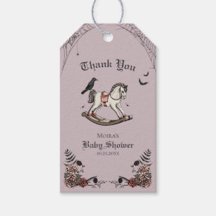Gothisk Baby Shower Gunghäst Tack Kort