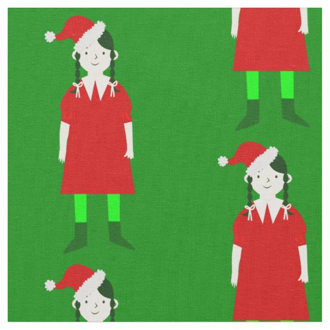 gothisk christmas creepy tyg (Närbild)